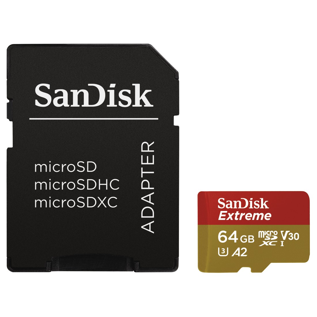 SANDISK 64GB MICROSD EXTREME KÁRTYA, 160MB/s, A2 C10 V30 UHS-I U