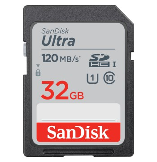 SANDISK 32GB SDHC ULTRA KÁRTYA, 120MB/s, CL10, UHS-I
