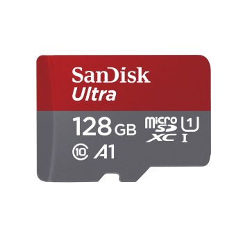 Sandisk MicroSD ULTRA Memóriakártya 128GB,120MB/s, A1,Class 10,
