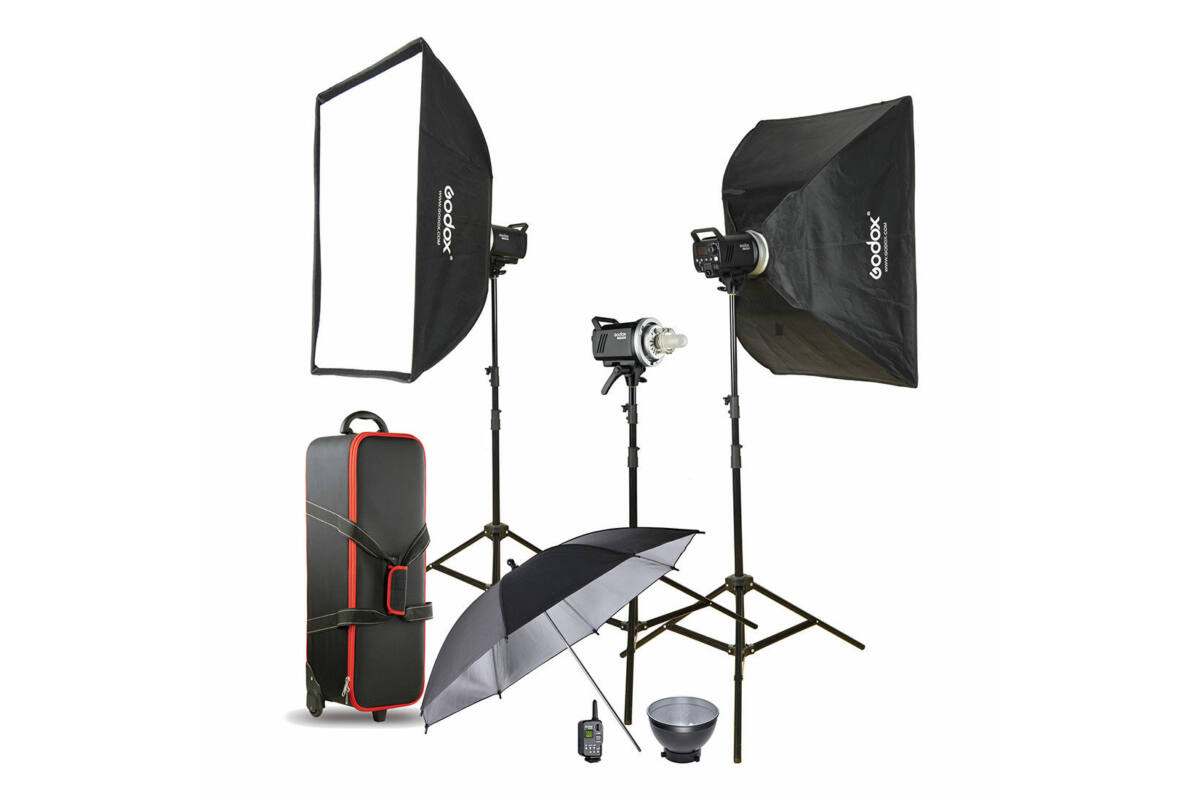 Godox MS300IIV -D vakuszett (3 x 300Ws) - LED bellt izzval