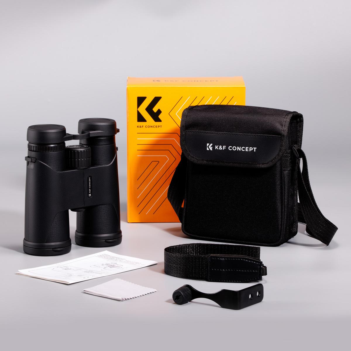 K&F Concept 10x42 HD tvcs, BAK4, llvny adapterrel, fekete
