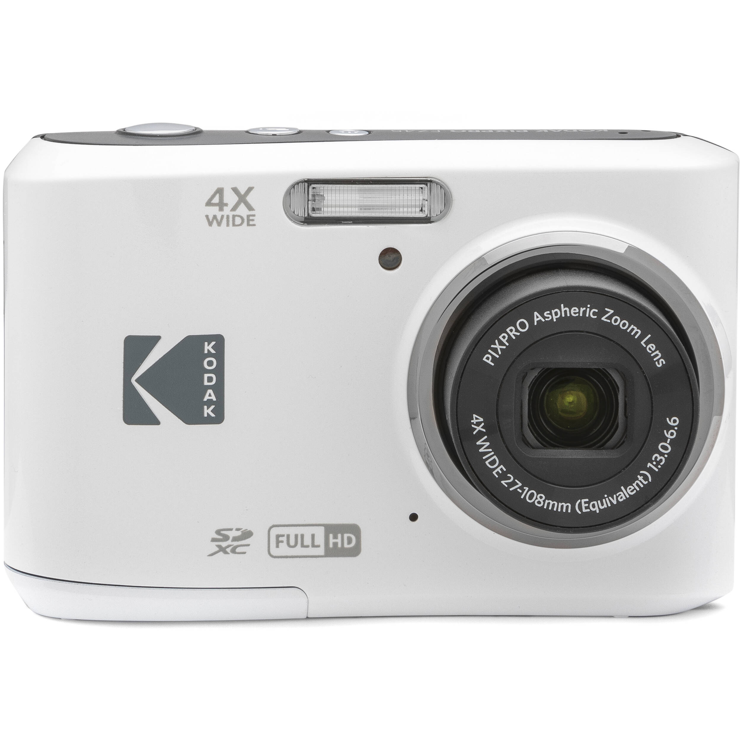 Kodak Pixpro FZ45 kompakt, digitális fényképezőgép, fehér