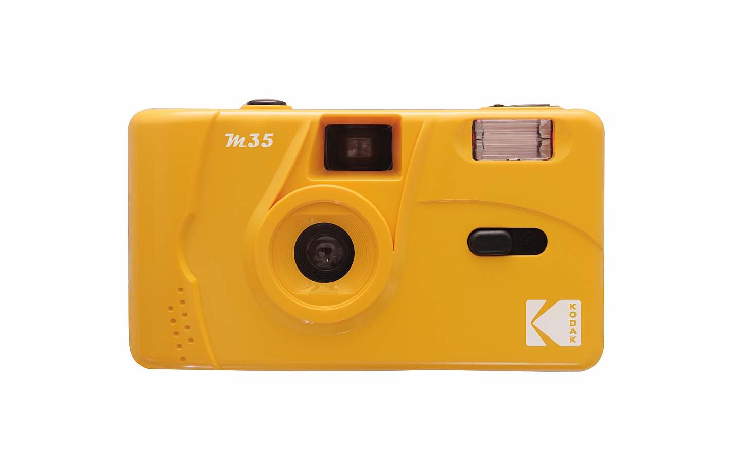 Kodak M35 analóg filmes fényképezőgép, 35 mm filmhez, sárga