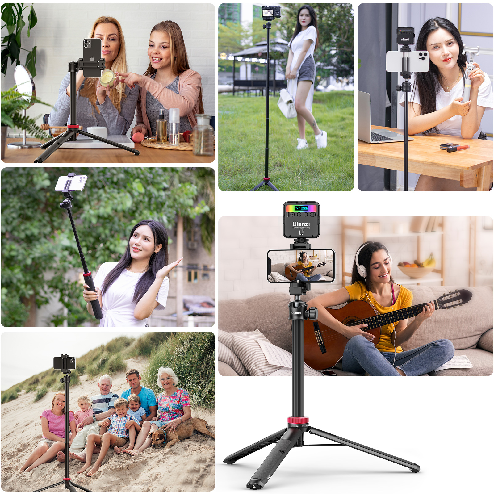 Ulanzi MT-44 Extendable Vlog Tripod mini llvny