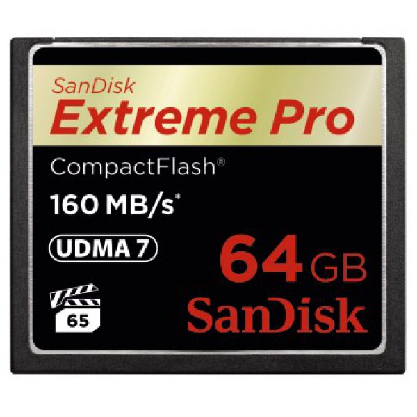 SanDisk CF Extreme Pro krtya 64 GB, 160MB/sec.